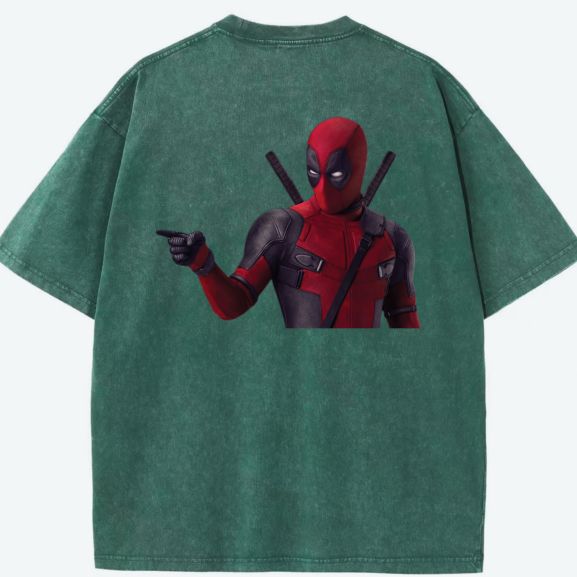 （画像用） Deadpool デッドプール 綿100% ヴィンテージ風 半袖Tシャツ（背面プリント）